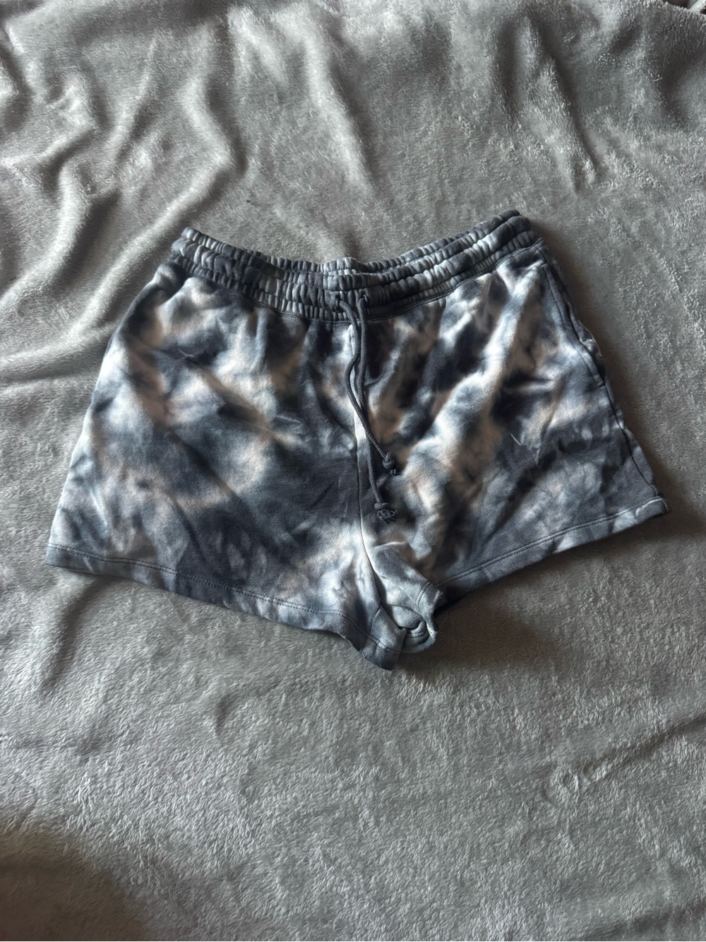Aeropostale Tie-Dye Black & Gray Women's Lounge Shorts
